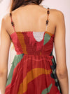 Autumn Printed Strappy Maxi Dress