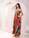 Autumn Printed Strappy Maxi Dress