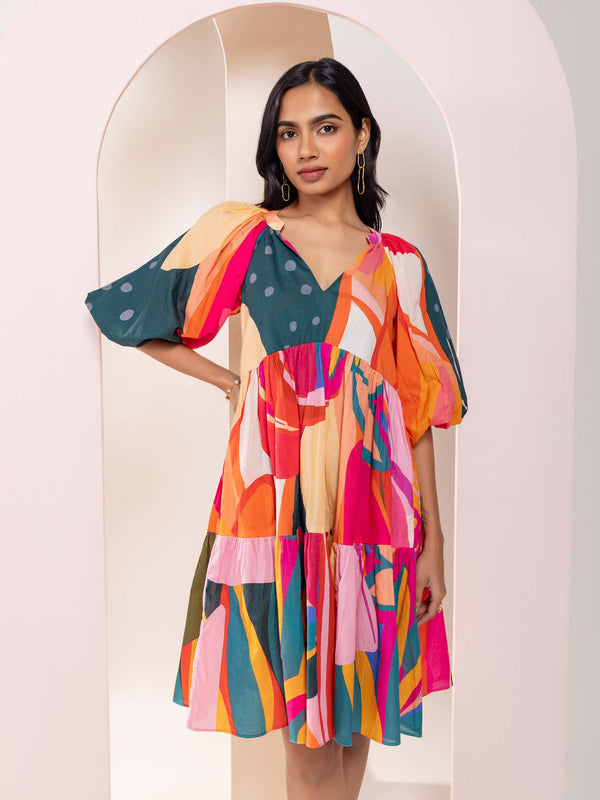 Pinko Printed Tiered Dress