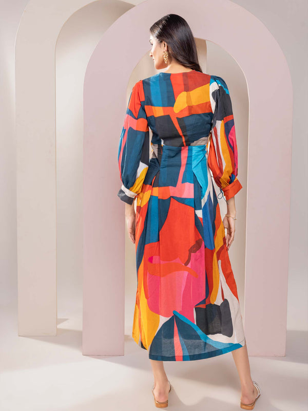 Scarlet Printed Midi Dress