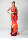 Anthea Printed Drape Skirt Set