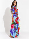 Periwinkle Draped Maxi Dress