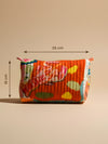 Cyrus printed cotton quilted pouch