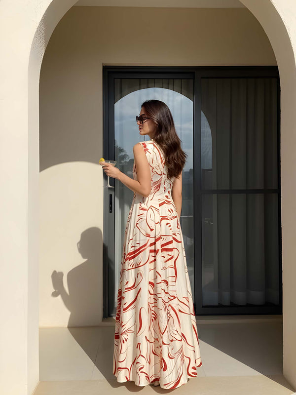 Peony Printed Maxi Dress