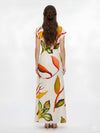 Ivy Printed Pleated Maxi Dress