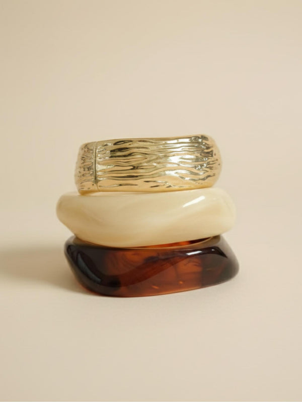 The Milky Bangle Stack (Set of 3)