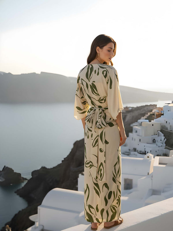 Fennel Printed Wrap Skirt Set (Set of 2)