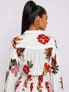 Serene Printed Mini Shirt Dress