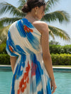 Skyla Printed One – Shoulder Maxi Dress
