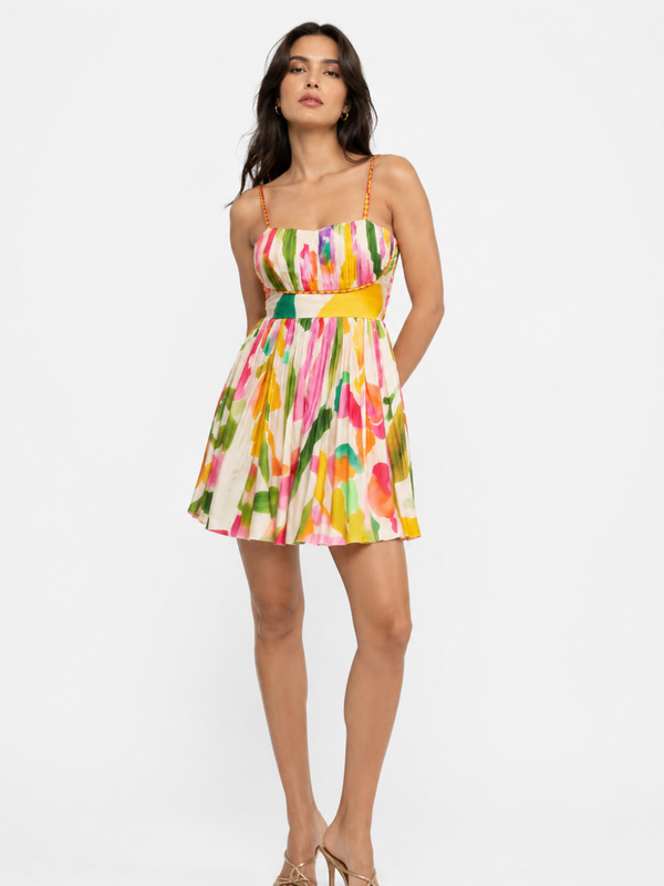Spring Printed Mini Dress