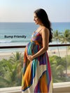 Rainbow Printed Maxi Dress