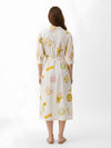 Tropical Printed Midi Shirt Dress