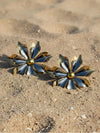 Mixed Metal Petal Earrings