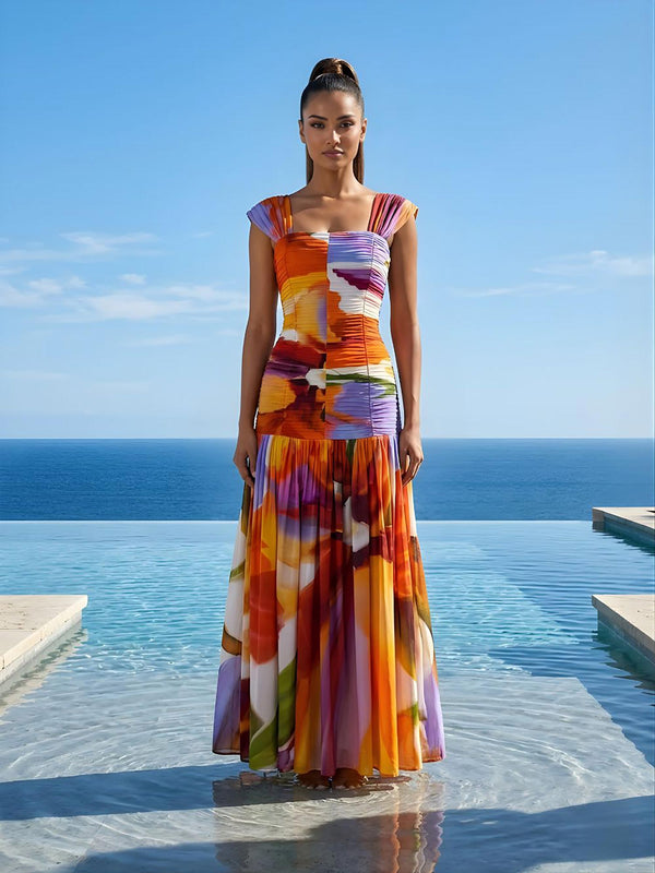 Tropica Printed Pleated Dress