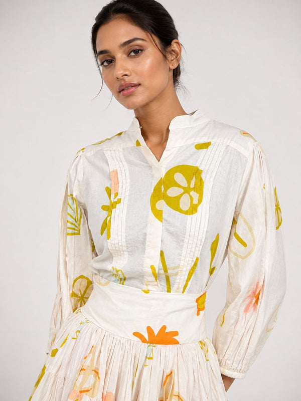 Tropical Printed Mini Skirt Set ( Set of 2)