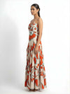 Tuscan Printed Strappy Maxi Dress