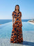 Nero Printed Pleated Maxi Dress