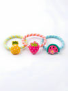 Fruit Charm Braided Hair Bands (Set of 3)