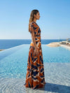 Nero Printed Pleated Maxi Dress