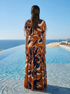 Nero Printed Pleated Maxi Dress