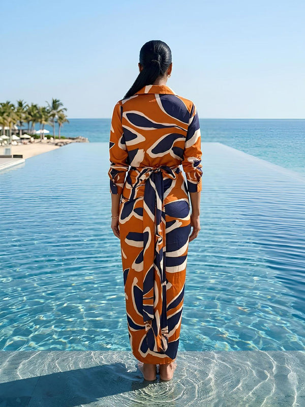 Nero Printed Wraped Skirt Set (Set of 2)