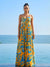 Ripple Printed Maxi Dress