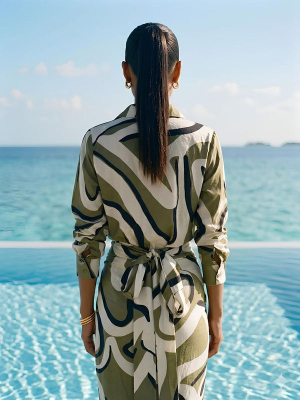 Echo Printed wraped Skirt Set ( Set of 2)