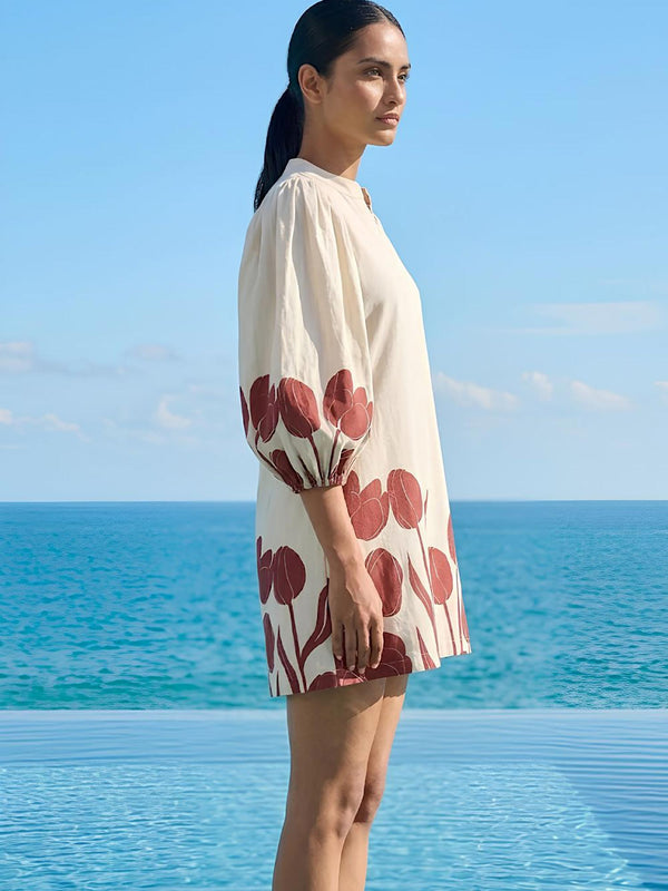 Bud Printed Mini Dress