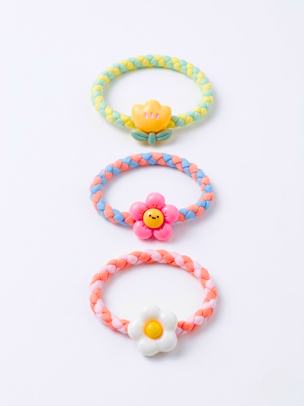 Daisy Charm Hair Bands (Set of 3)