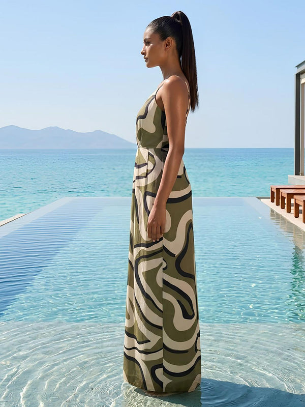 Echo Printed V-Neck Dress