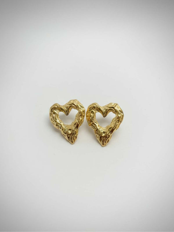 Hollow Heart Studs