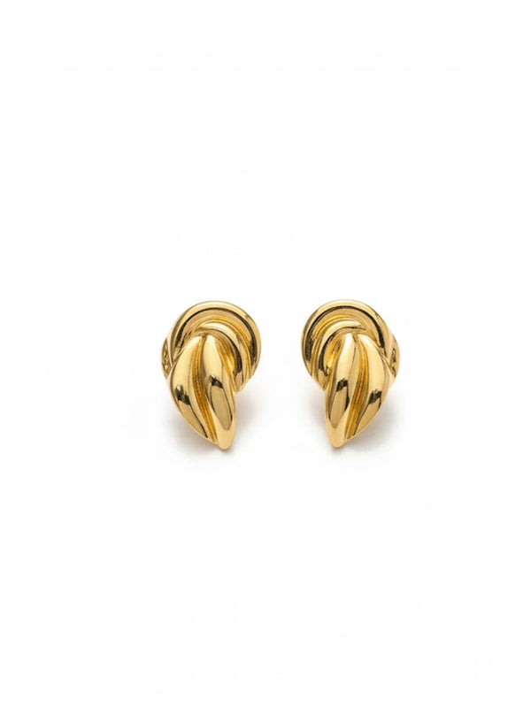 Gold Knotted Earrings
