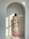 Palm Printed Strappy Dress