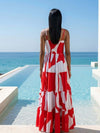 Rosso Printed Pleated Maxi Dress