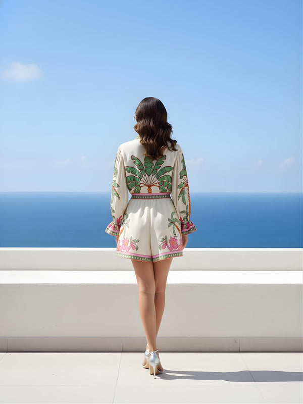 Palm Printed Co-ord Set (Set of 2)