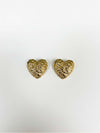 Embossed Heart Studs