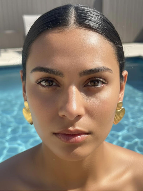 Linear Heart Earrings