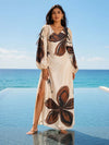 Fawn Printed V- NeckDress