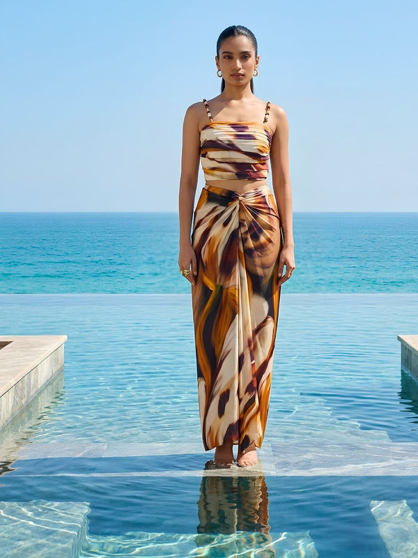 Wild Co-ord Set With Skirt (Set of 2)