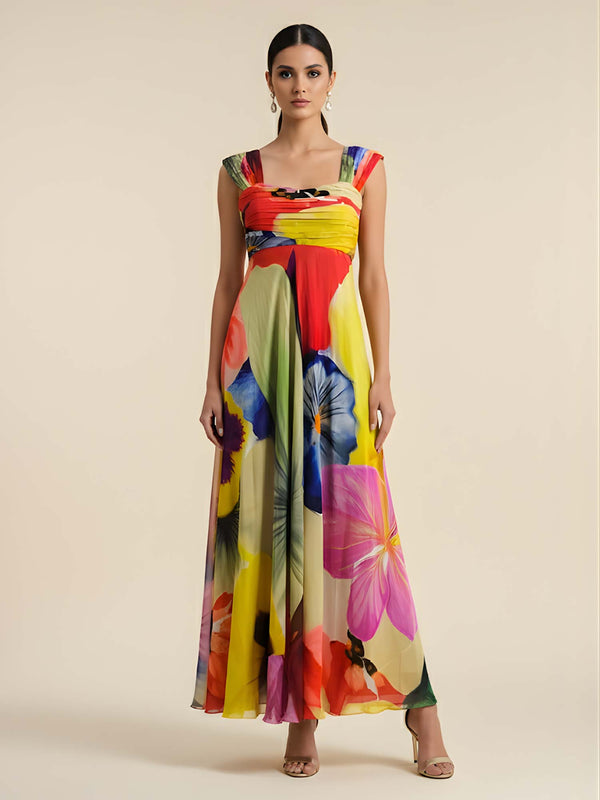 Aurelia Pleated Maxi Dress