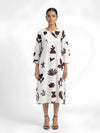 Shadow Printed Midi Dress