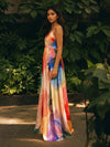 Zephyr Printed Pleated Maxi Dress