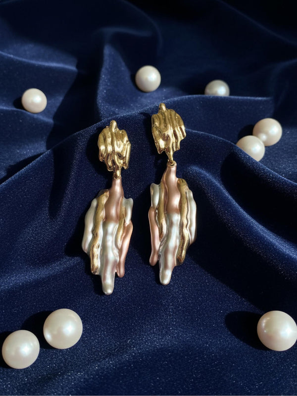 Mixed Metal Dangler Earrings