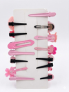 Bubblegum Pink Hair Clips (Set of 14)