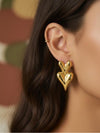 Gold Heart Danglers