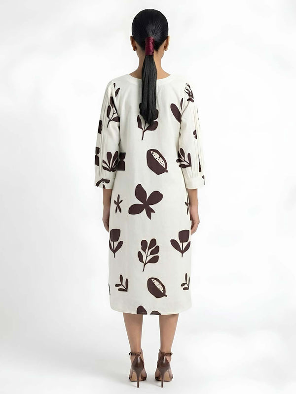 Shadow Printed Midi Dress