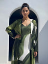 Jade Printed Maxi Slip Dress With Cape (Set of 2)