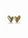 Gold Molten Heart Studs