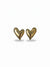 Gold Molten Heart Studs