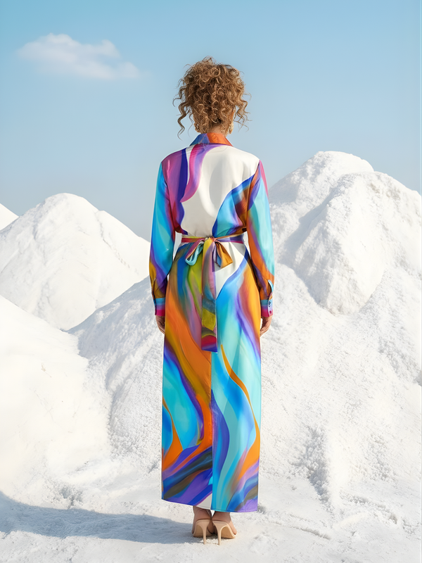 Rainbow Printed Wraped Skirt Set (Set of 2)